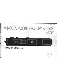 Minolta Autopak 430 E manual. Camera Instructions.